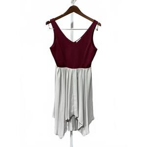 Free Day Sleeveless V-Neck Two-Tone Classic Occasion Party Dress L